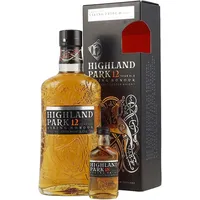 Highland Park 12 Jahre und 18 Jahre Mini | Viking Honour mit Geschenkverpackung | Single Malt Scotch Whisky | vollmundiger, rauchiger Geschmack | mit der Wikinger-Seele | 40 % Vol | 700 ml