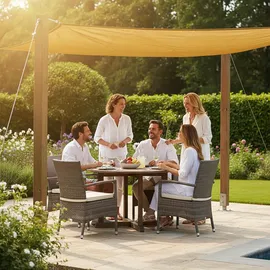 Relaxdays Sonnensegel, HDPE Beige