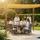 Relaxdays Sonnensegel, HDPE Beige