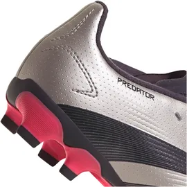 adidas Predator League Kids MG Platinum Metallic / Aurora Black / Turbo 36 2/3