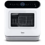 Midea ST 5.31 Mini Geschirrspüler 42cm freistehender Tischgeschirrspüler mit Wifi Control Spülmaschine 7 Programme 3 Maßgedecke Touch, 58 dB, mit/ohne Wasseranschluss benutzbar, Weiß