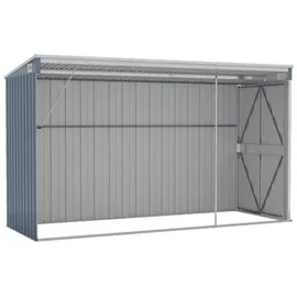 vidaXL Wand-Geräteschuppen 2,88 x 1,18 m grau