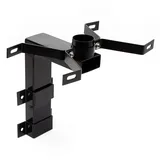 Wiltec Wandhalterung schwarz 50 x 120 x 250 mm für Us Mailbox, amerikanischer Briefkasten mit Fahne, Standbriefkasten Wandhalter Stahl amerikanisches Design