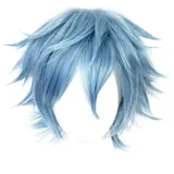 OSIAS Anime Cosplay Perücke, Halloween Perücke, mit kostenlosem Perückenständer(Shigaraki Tomura)