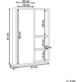 Beliani Guatavita 41 cm Hellbraun
