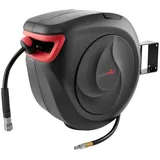 POPPSTAR Druckluftschlauchtrommel Premium, 30 + 3m, 17 Bar, 1/4" Zoll, PVC-Schlauch, Automatik