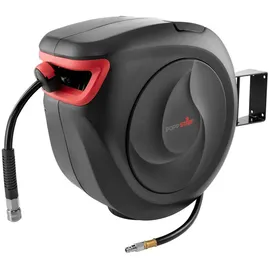 POPPSTAR Druckluftschlauchtrommel Premium, 30 + 3m, 17 Bar, 1/4" Zoll, PVC-Schlauch, Automatik