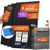 solarway All In One Balkonkraftwerk 2000 W / 800 W inkl. 4,8 kWh Anker Solix 2 Pro Speicher