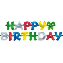 Amscan Girlande Happy Birthday 140 x 11 cm Mehrfarbig