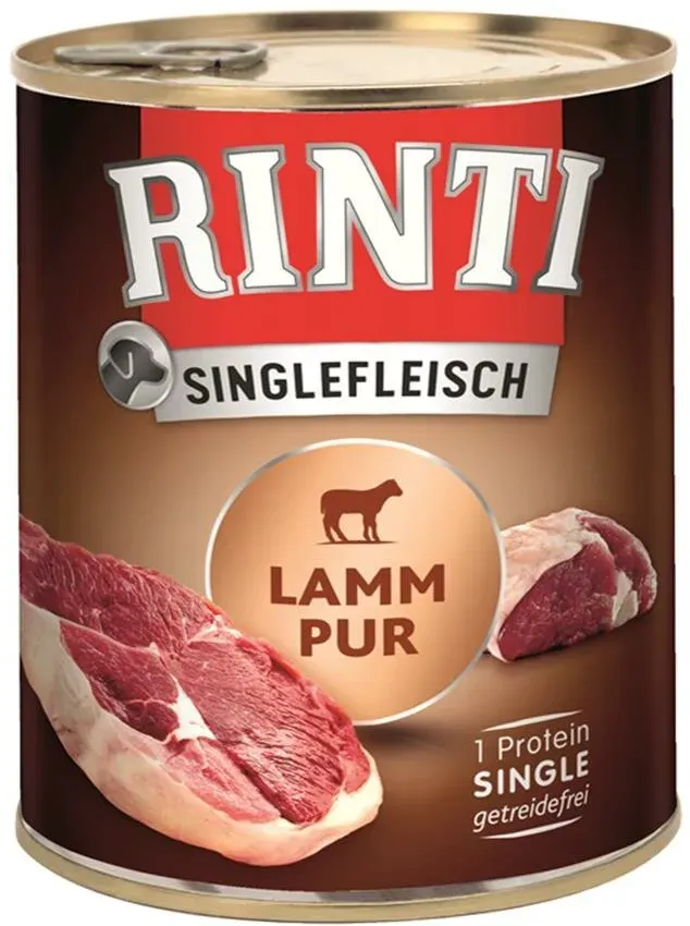 Finnern Rinti Dog - Dose Singlefleisch Lamm Pur 6x800g