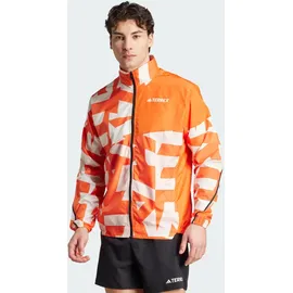 adidas TERREX Multi Printed Windjacke weiß|orange 2XL