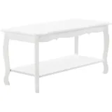 [en.casa] Couchtisch Pearl 88x40x42 cm Shabby Shic Stil Weiß