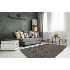 Lalee Sunset 606 Kurzflorteppich 80 x 230 cm taupe
