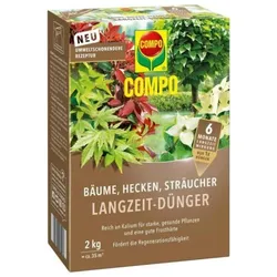 COMPO Bäume, Hecken, Sträucher Langzeit-Dünger, umweltschonend, 6 Monate Langzeitwirkung, 2 kg, 23857