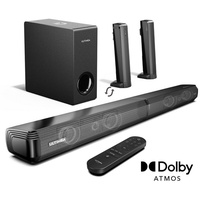 Ultimea Apollo S60 Dolby Atmos 4,1 Kanal Soundbar (Bluetooth 5.3, 280 W, 3 EQ-Modi TV Soundbar, einstellbarer Bass, HDMI eARC) schwarz