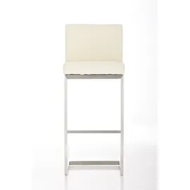 CLP 2er Set Barhocker Paros Kunstlederbezug, creme