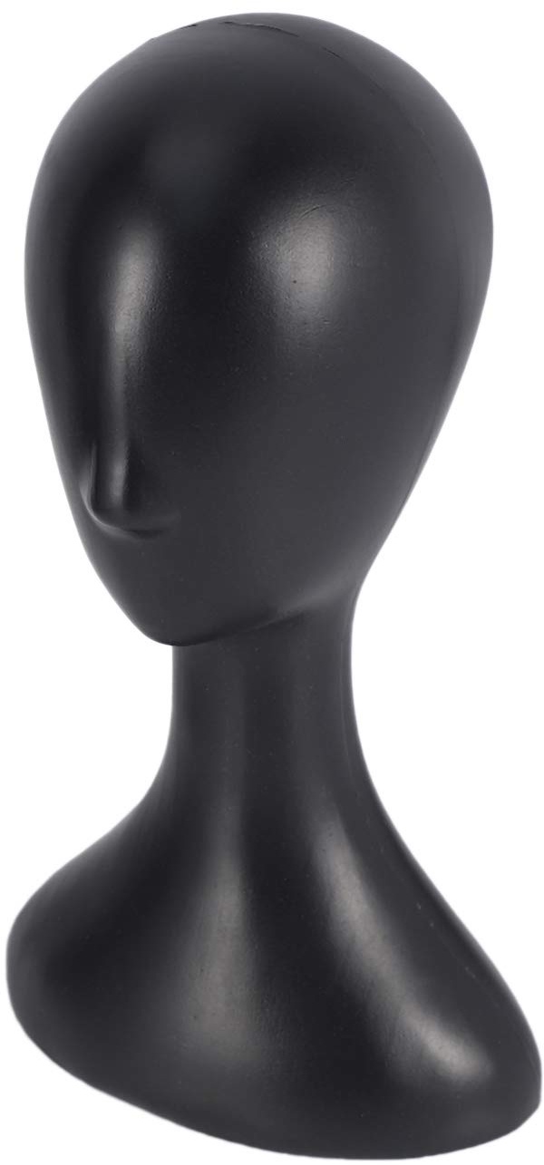 Lady Kunststoff Kopf Perueckenkopf weiblich Modellkopf Schwarz