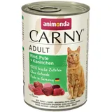 Animonda Sparpaket animonda Carny Adult Rind, Pute + Kaninchen 12 x 400g Dose Katzennassfutter