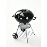 LQWELL Holzkohlegrill Compact Kettle Kugelgrill Tragbarer Holzkohlegrill mit Deckel, Edelstahl-Griff, Robust & langlebig Geschenkidee für Grillfans, für alle, die gerne Familie, Freunde und BBQ-Partys schwarz