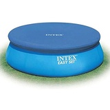 Intex Schwimmbad-Abdeckplane für Easy-Pool, Schwarz, Rund, 366 cm, mit Entlüftungslöchern, Pool Abdeckung