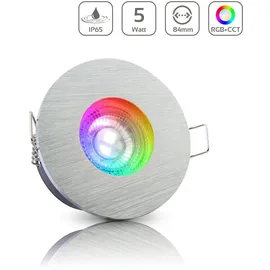 Longlife LED Gartenstrahler mit Erdspieß rund LED GU10 5 W RGB+CCT schwarz
