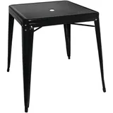 Bolero Bistro quadratischer Stahltisch 66 x 66 cm Schwarz