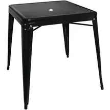 Bolero Bistro quadratischer Stahltisch 66 x 66 cm Schwarz