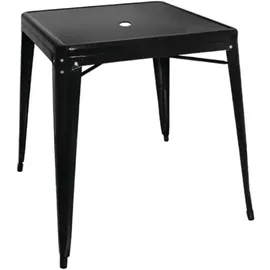 Bolero Bistro quadratischer Stahltisch 66 x 66 cm Schwarz