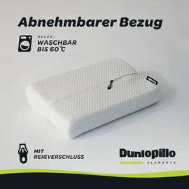 DUNLOPILLO Nackenstützkissen 50 x 30 x 10 cm Weiß