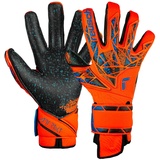 Reusch Attrakt Fusion Guardian Torwarthandschuhe für Erwachsene mit Evolution Negative Cut und maximalem Grip, orange-blau-schwarz, 8