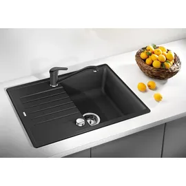 Blanco Zia 45 S Compact links Einbau von Oben schwarz Handbetätigung 680 x 500 mm
