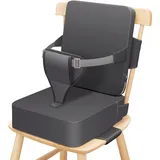 TOTIDYH Kleinkind-Sitzerhöhung für Esstisch, rutschfeste Küchenstuhl-Sitzerhöhung mit Rückenlehne und verstellbaren Gurten, tragbares PU-wasserdichtes Reisekissen