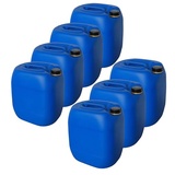 kanister-vertrieb® 6 Stück 30 L Kanister Wasserkanister Kunststoffkanister blau DIN61 + Etiketten