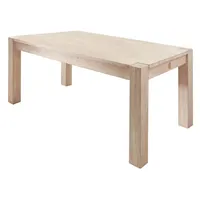 MASSIVMOEBEL24.DE Esstisch Akazie 90x90x76 white stone getüncht NATURE WHITE