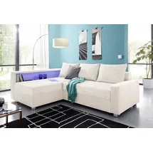 Collection AB Ecksofa »Relax L-Form«, inklusive Bettfunktion, Federkern, wahlweise mit RGB-LED-Beleuchtung grau