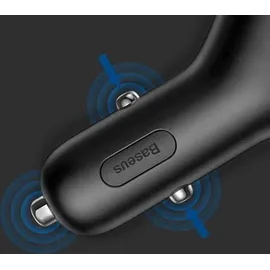 Baseus Y-Typ KFZ-Ladegerät Dual USB Zigarettenanzünder 3,1 A Schwarz