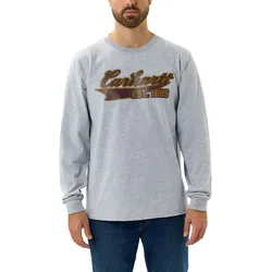 Carhartt Grafik, Langarmshirt - Hellgrau (Hgy) - M