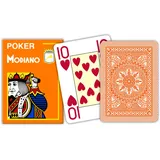 Modiano Poker Spielkarten "Cristallo" 4 Index orange