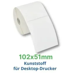 Zebra Z-Ultimate 3000T, Etikettenrolle, Kunststoff, 102x51mm, 880261-050D