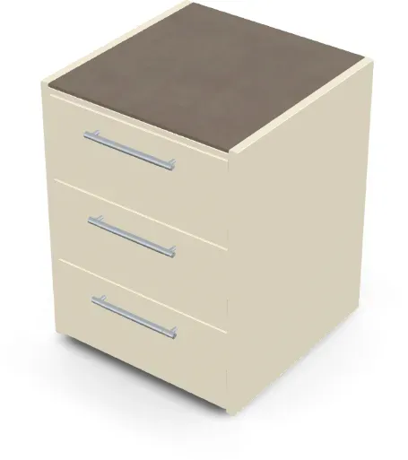 Brabura CT 60 Schubladenmodul - Barro / Perle Blanche / Silberner Griff