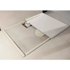 Kaldewei Superplan zero Duschwanne 358047980668 100x140cm, Wannenträger extraflach, warm grey 10