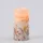 MARELIDA LED Kerze mit Zitat Blumen Motiv Echtwachs flackernd H:15cm Batterie weiß