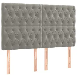 vidaXL Boxspringbett 140 x 200 cm Hellgrau