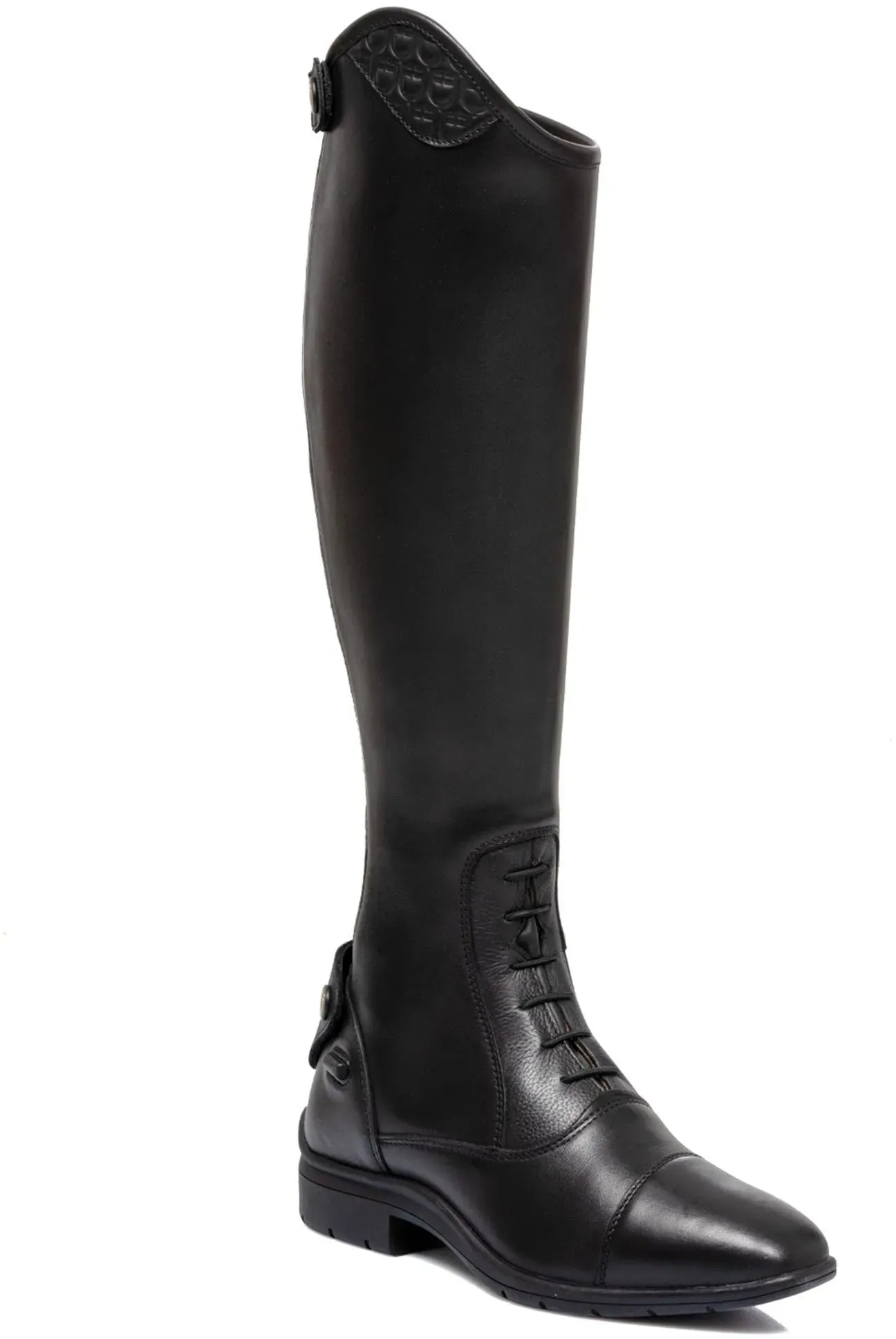 Equestro Unisex Reitstiefel mit Schnürung und Multilogo-Detail