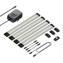 PARLAT LED Unterbau-Leuchte Siris, Bewegungsmelder, flach, 30cm, je 370lm, weiß, 4er Set