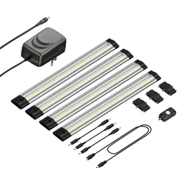 PARLAT LED Unterbau-Leuchte Siris, Bewegungsmelder, flach, 30cm, je 370lm, weiß, 4er Set
