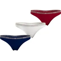 Tommy Hilfiger Underwear Slip LACE 3P THONG (EXT SIZES) (Packung, 3er-Pack) mit Tommy Hilfiger Logobund bunt XXL (48)