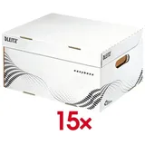 Leitz Archivcontainer easyboxx weiß 35,5 x 25,2 x 19,3 cm, 15 Pack
