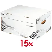 Leitz Archivcontainer easyboxx weiß 35,5 x 25,2 x 19,3 cm, 15 Pack