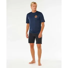 Rip Curl Pacific Rinse Surflite UPF Short Sleeve dark navy L